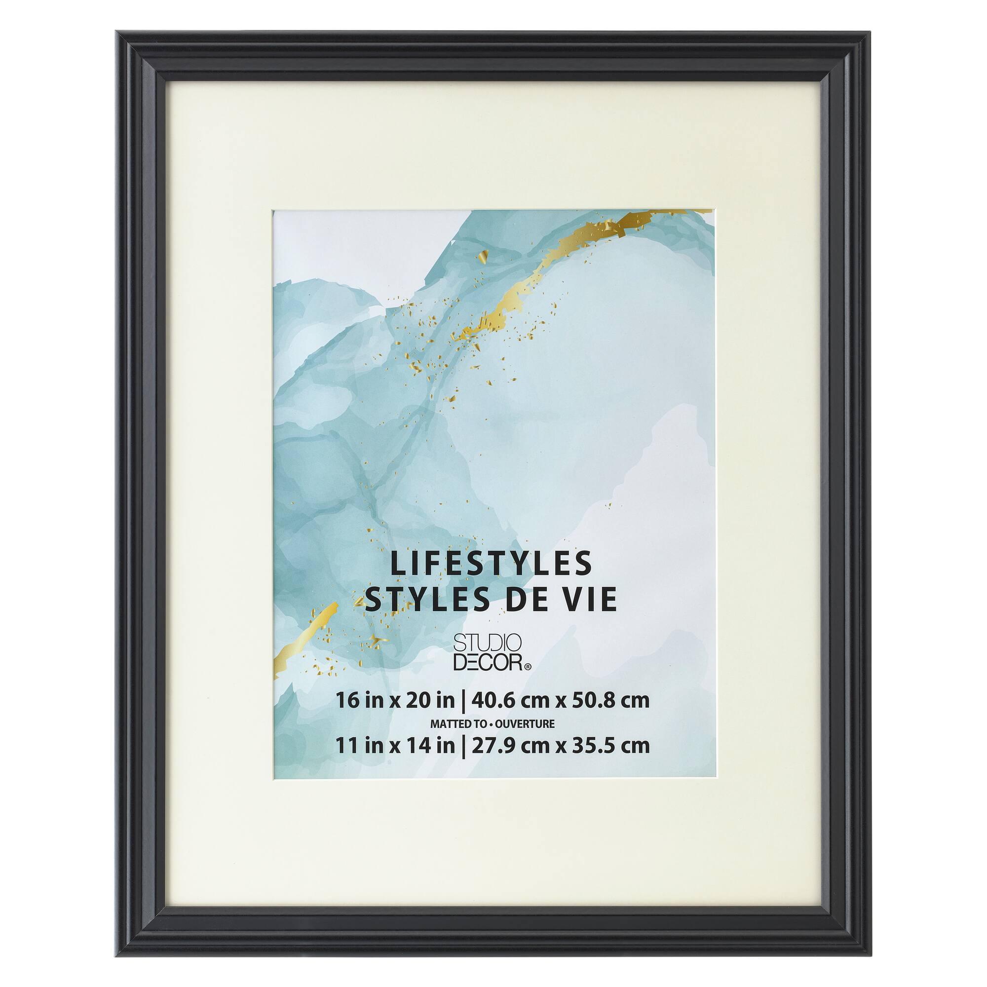 Lifestyles™ Black Large Frame with Mat by Studio Décor